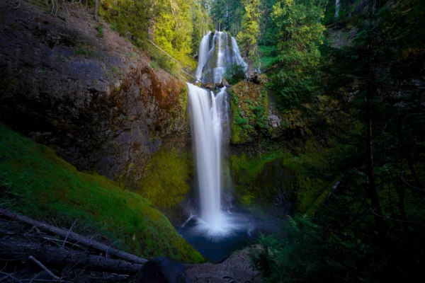 The middle and lower tiers of Falls Creek Falls in SW Washington.