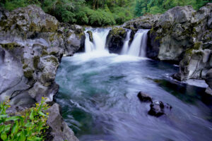 Naked Falls on East Fork Lewis River, Washington.