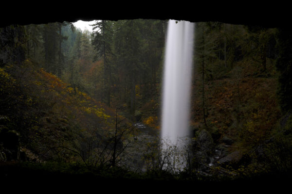 Looking out from behind North Falls on an autumn evening.