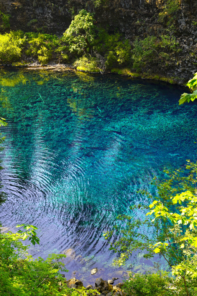 Looking down onto the unbelievably clear and blue water of Tamolitch Blue Pool.