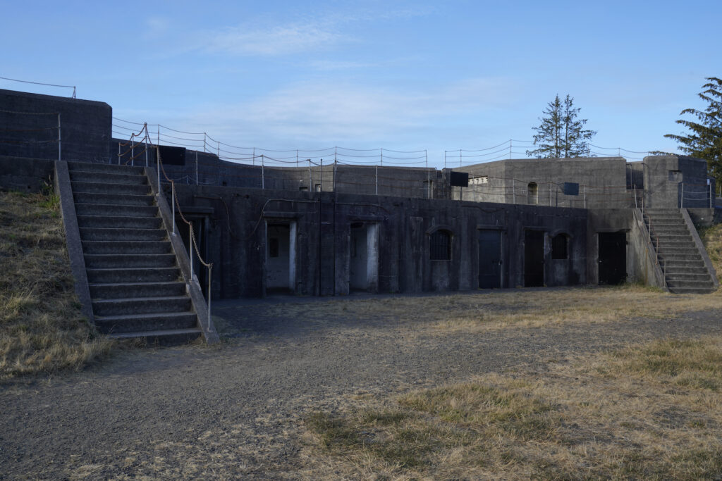 A now retired military battery from the early 20th century at Fort Stevens State Park in Oregon.