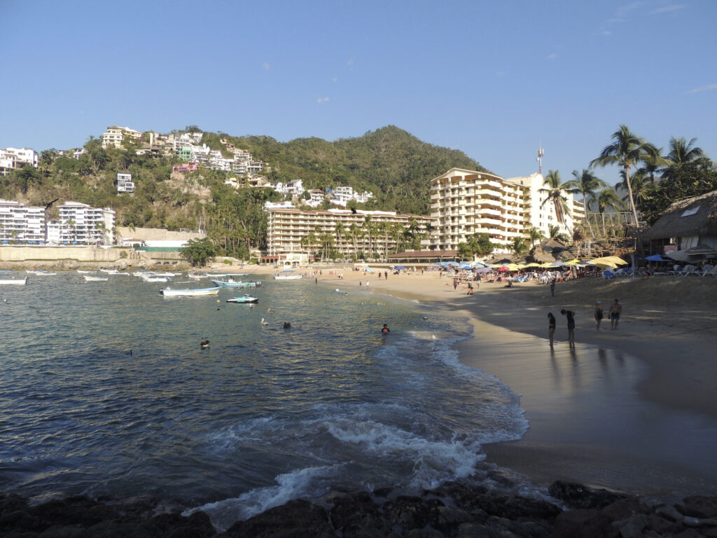 A sunny afternoon at Mismaloya beach near Puerto Vallarta.