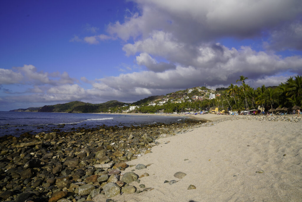 Sayulita Beach stretches for some distance along Mexico's Pacific coast.