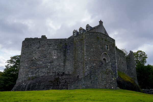 Darkening skies gather above Dunstaffnage Castle in the Argyll region of Scotland.