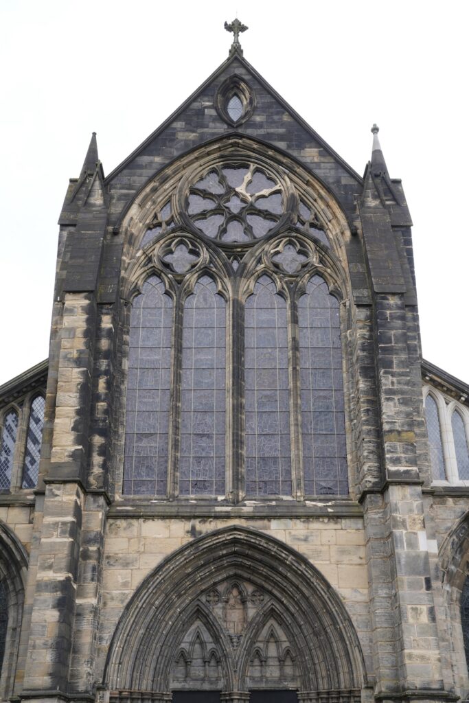 The front face of Glasgow Cathedral.