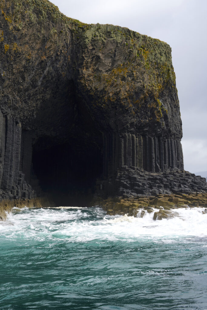 Fingal's Cave is a sea cave cut into columnar basalt cliffs on Scotland's Isle of Staffa.