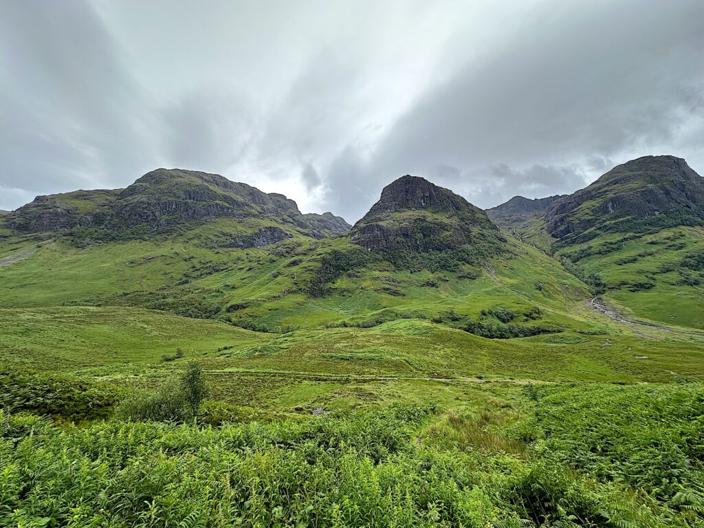 The Three Sisters Mountains are the most photographed formation in Glencoe, Scotland.