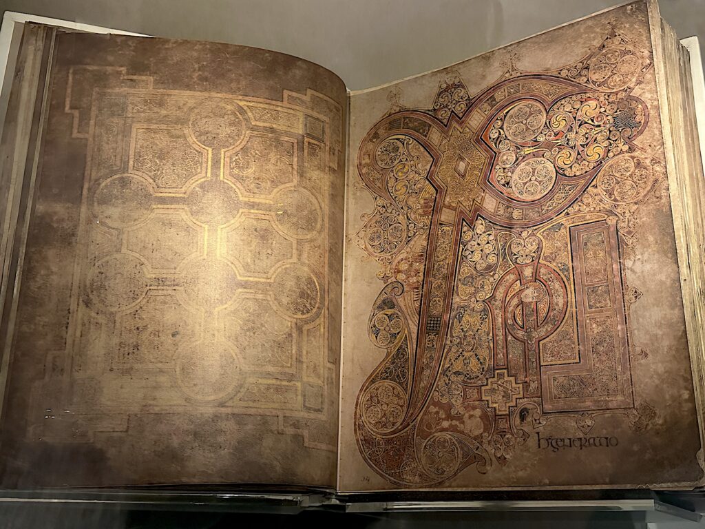 An exact copy of The Book of Kells is displayed in the museum at Iona Abbey in Scotland.