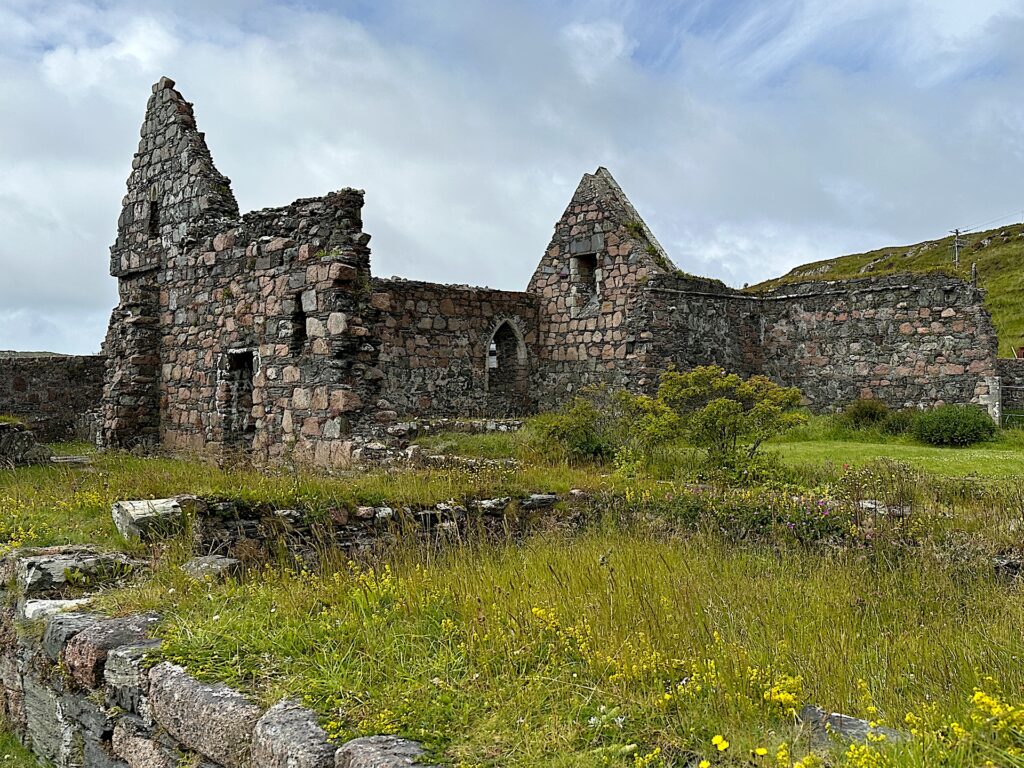 The 600 year-old ruins of Iona Nunnery on Scotland's Isle of Iona.