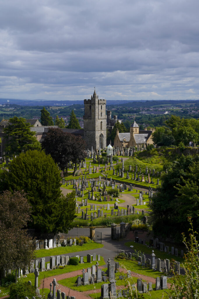 Graves surround The Church of the Holy Rude in Stirling, Scotland.